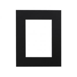 Mount Board "slide in" 20.3x25.4cm Black/White with 11.5x16.5cm Window (10 pieces) [MS40003]
