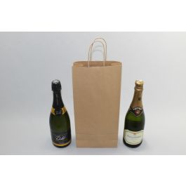 Carrier Bags for Bottles Brown 18x8x39cm Kraft 100 g/m (50 pieces) [PAWF1839]
