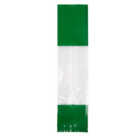 Printed Bags Green 6.7x4.8x27.3cm with side gusset (100 pieces) [G2GR]