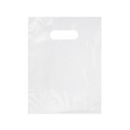 Handle Bag White 2.25 Mil, 20% Recycled Content 22,9x30,5cm (100 Pieces) [H912WT1R]