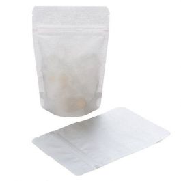 Stand Up Pouches Rice Paper Silver 17.1x8.9x28.6cm | 340 grams (100 pieces) [ZBGR4SS]