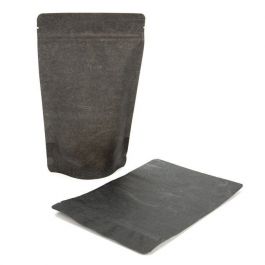 Stand Up Pouches Rice Paper Black 14.9x8.9x23.2cm | 312 grams (100 pieces) [ZBGR7SB]