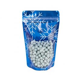 Stand Up Pouches Blue snowflake print 13x7,9x20,6cm (25 Pieces) [ZBGSW3S]