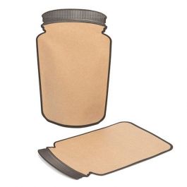 Mason Jar Shaped Pouch Kraft 13x7,6x20,6cm (100 Pieces) [SP3K]
