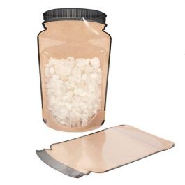 Stand Up Pouches Kraft Pot Shape With Clear Front 15.2x7.9x25.4cm (100 pieces) [SP7KC]