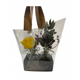 Sleeve with handles for flower vases petite 25x38x16cm bottom (50 pcs) [SL0042064A]