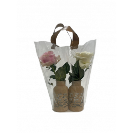 Sleeve with handles for flower vases small 38x43x20cm bottom (50 pcs) [SL003887A]