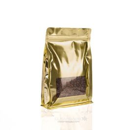 Stand Up Pouches Gold with Window 12.7x4.4x16.5cm (100 pieces) [SQMS3SG]
