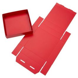 Red Kraft Gift Boxes Bottom 10.5x2.5x10.8cm (25 pieces) [RD99]