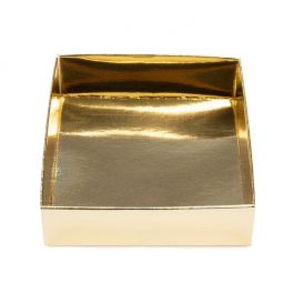 Gold Paper Box Bottom 8 x 2,5 x 8,5 cm (25 Pieces) [SG356]