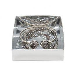 Silver Paper Box Bottom 8 x 2,5 x 8,5 cm (25 Pieces) [SS356]