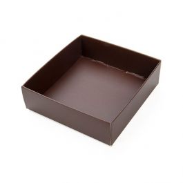 Chocolate Brown Paper Box Bottom 8 x 2,5 x 8,5 cm (25 Pieces) [CB356]