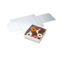 Silver Kraft Gift Boxes Bottom 7.9x2.5x8.3cm (25 pieces) [MS356]