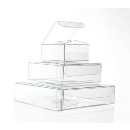 2x2 clear shop plastic boxes
