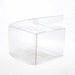 Plastic Gift Boxes 10.2x10.2x7.6cm Crystal Clear (50 pieces) [VB303]