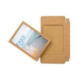 Kraft Gift Boxes 12.4x2.2x16.8cm Window Cut out (25 pieces) [WKR267]