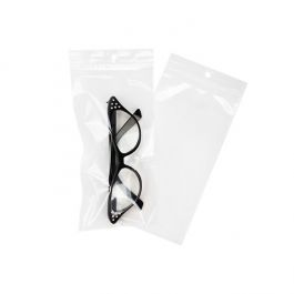 Grip Seal Bags with Hang hole 12.5x20.5cm Crystal Clear PP 75 micron (100 pieces) [Z3R48]