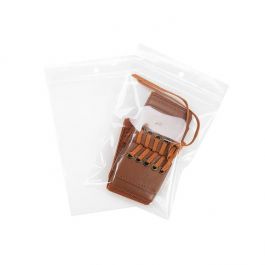 Grip Seal Bags with Hang hole 12.5x18cm Crystal Clear PP 75 micron (100 pieces) [Z3R57]