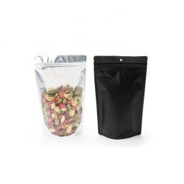 Stand up pouches metallized/transparent 17x9x28.5 cm (100 pieces)