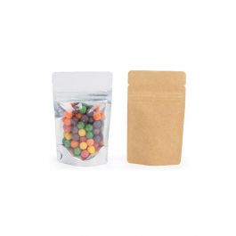 Stand Up Pouches Transparent/Kraft 8x5x13cm | 28 grams (100 pieces) [ZBGK1]