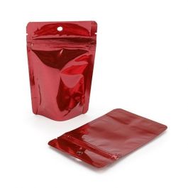 Stand Up Pouches Red 8x5x13cm | 28 grams with hang hole (100 pieces) [ZBGM1RH]