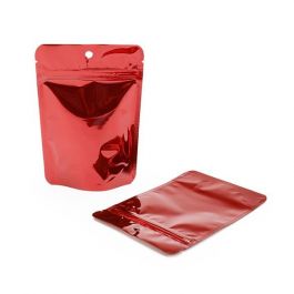Stand Up Pouches Red 10x6x15cm | 57 grams with hang hole (100 pieces) [ZBGM2RH]