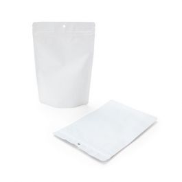 Stand Up Pouches Matt White 15x9x23.2cm | 312 grams with hang hole (100 pieces) [ZBGM7MWH]