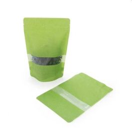 Stand Up Pouches Rice Paper Green 15x9x23.2cm | 340 grams (100 pieces) [ZBGR4GR]