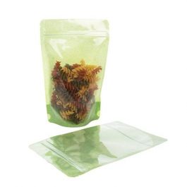 Stand Up Pouches Rice Paper Transparent/Green 15x9x23.2cm | 312 grams (100 pieces) [ZBGR7GRC]