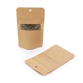 Stand Up Pouches Kraft 8x5x13cm | 28 grams with hang hole  (100 pieces) [ZBGW1KH]