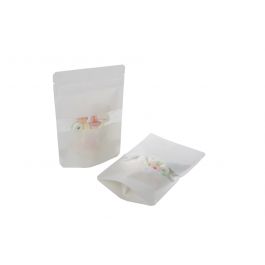 Stand Up Pouches White Kraft 10x6x15cm | 57 grams (100 pieces) [ZBGW2WK]