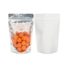 Stand Up Pouches Transparent/White 13x8x20.5cm | 113 grams (100 pieces) [ZBGW3]