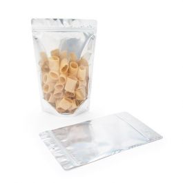 Stand Up Pouches Transparent/White 17x9x28.5cm | 340 grams with hang hole (100 pieces) [ZBGW4H]
