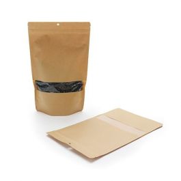 Stand Up Pouches Kraft 17x9x28.5cm | 340 grams With hang hole (100 pieces) [ZBGW4KH]