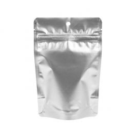 Stand Up Pouches Silver 10,2x6x15,2cm With Hanghole (100 Pieces) [ZBGM2SH]