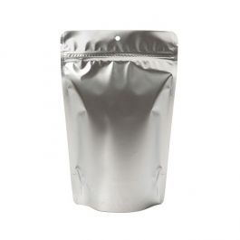 Silver Metallized Stand Up Zipper Pouch 15 x 9 x 23 cm with Hang Hole (100 Pieces) [ZBGM7SH]