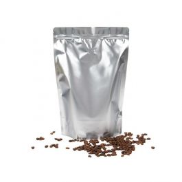 Stand Up Pouches Silver 22,9x12,1x34,3cm w/Valve (100 Pieces) [ZBGM6SV]