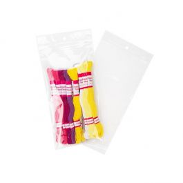Grip Seal Bags with Hang hole 10x20.5cm Crystal Clear PP 50 micron (100 pieces) [ZR48]