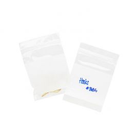 Grip Seal Bags 75x100mm with Write-on-Panel, PP 50 micron Super clear (100 pcs) [ZWC34]