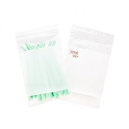 Grip Seal Bags 130x200mm with Write-on-Panel, PP 50 micron Super clear (100 pcs) [ZWC58]