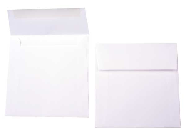 Enveloppes opaques Premium, Blanche 14.0 x 14.0cm (50 Pièces) [E160]