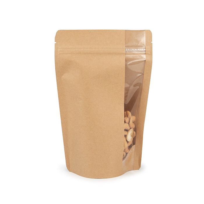 Standbodenbeutel Kraftpapier + PP